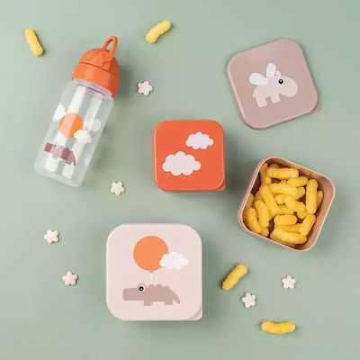 Done by Deer Happy Clouds Plastik Kinder Lunchset 0.24Es Rosa