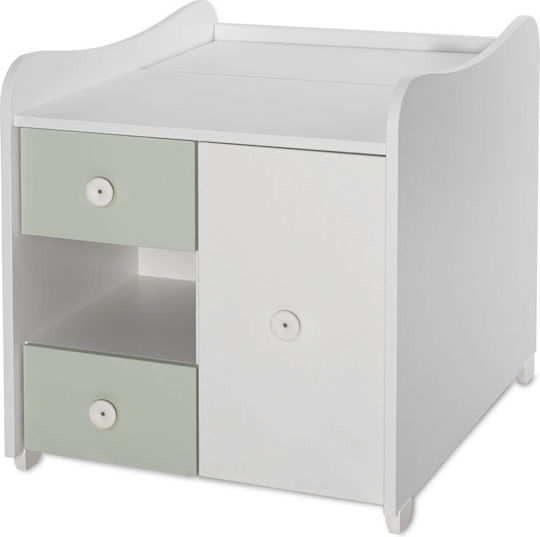 Lorelli Cabriolet Cuna Minimax Alb/Verde Lăptos Cu Sertar