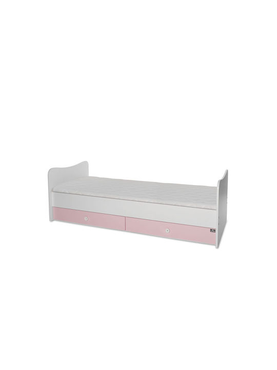 Lorelli Polymorphe Babybett Minimax Weiß/Rosa Pink mit Schublade