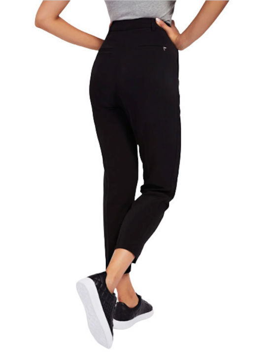 Guess Women's Fabric Trousers in Straight Line Black