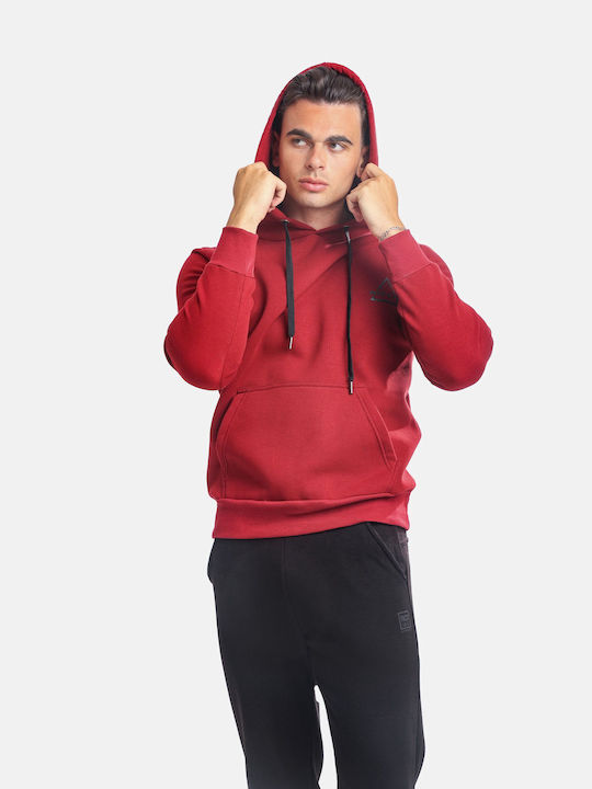 Paco & Co Men's Sweatshirt with Hood Burgundy