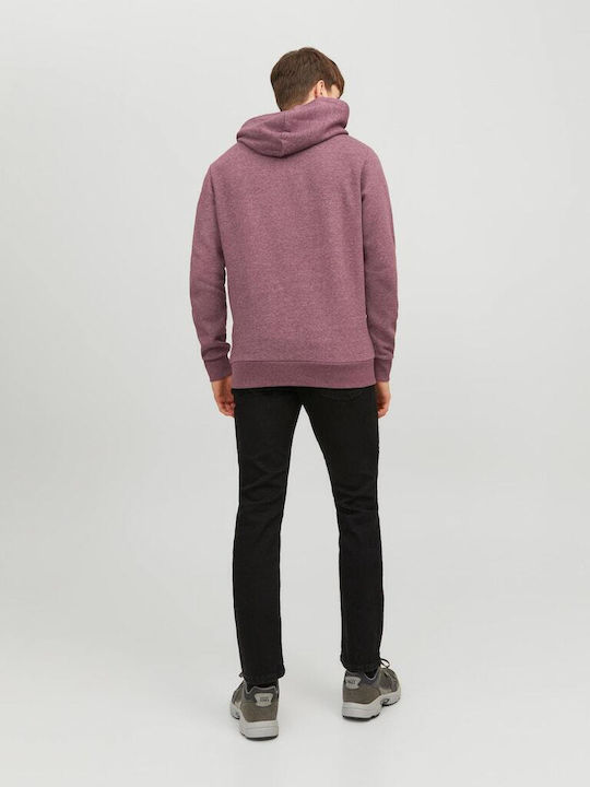 Jack & Jones Herren Sweatshirt mit Kapuze Burgundisch