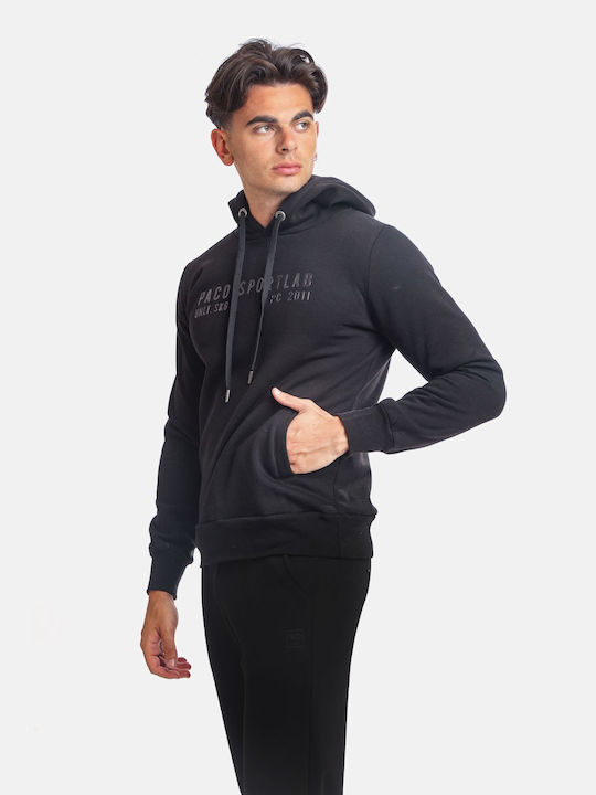 Paco & Co Men's Sweatshirt with Hood Black