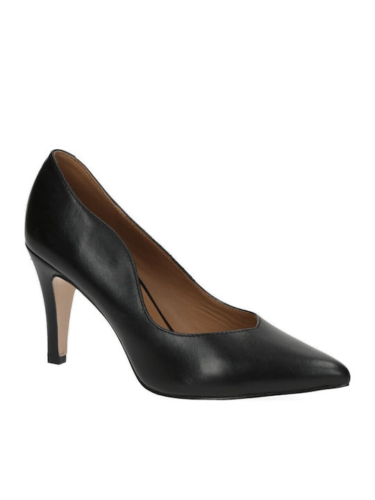 Leder Pumps Schwarz