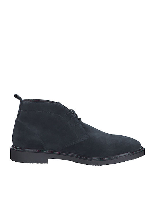 Leder Marineblau Herrenstiefel Anatomisch