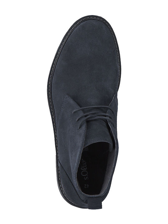Leder Marineblau Herrenstiefel Anatomisch