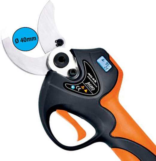 Agroforce Protech-404S Pruning Shears Battery Brushless 21V 2x4Ah/2.6Ah with Maximum Cutting Diameter 40mm