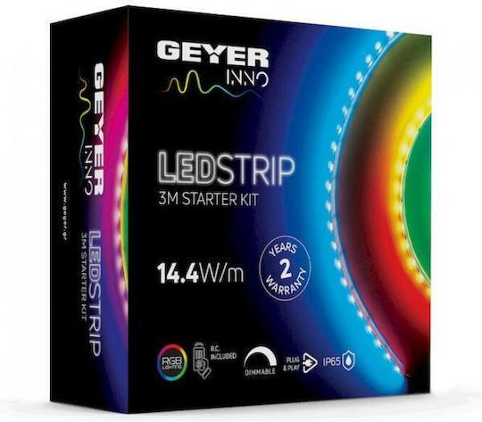 Geyer LED Strip 12V RGB Light 3m with Power Supply