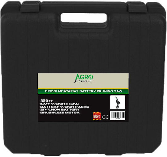 Agroforce PROTECH-598S Pruning Battery Chainsaw 1x4Ah & 1x2.6Ah Brushless 16.8V 1kg with Blade 12.5cm
