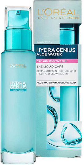L'Oreal Paris Hydra Genius Aloe Water 72ωρο Ενυδατικό Gel Προσώπου με Υαλουρονικό Οξύ & Aloe Vera 70ml