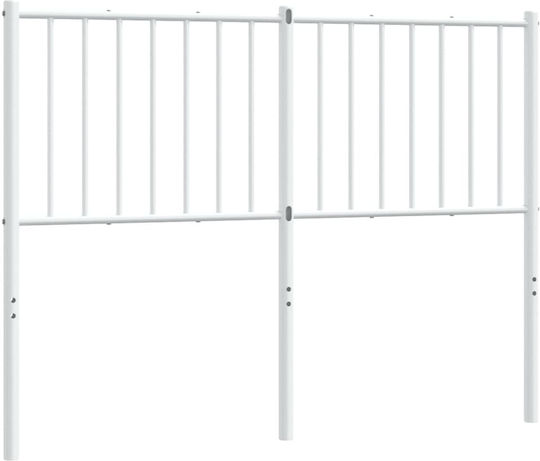 vidaXL Metal Bed Headboard White 125x90cm
