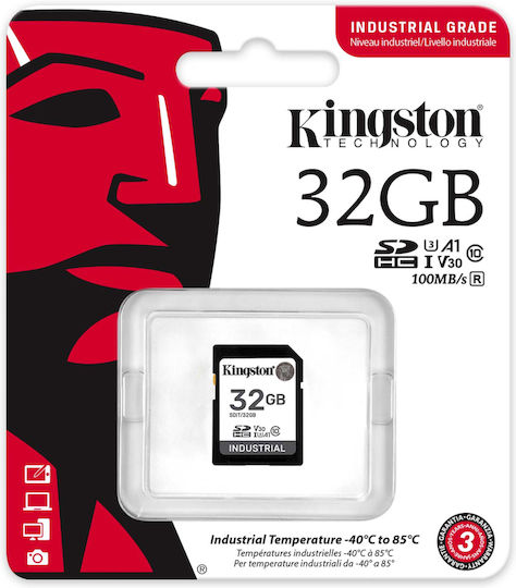 Kingston Industrial SDHC 32GB U3 V10 A1 UHS-I 100MB/s