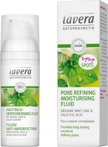 Lavera Organic Mint & Organic Burdock Extract Λεπτόρρευστη Κρέμα Προσώπου για Ενυδάτωση & Ατέλειες 50ml