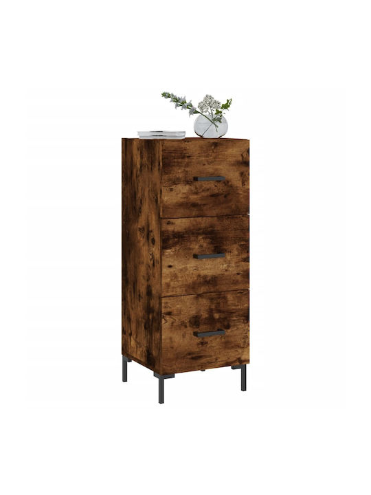 Drawers Storage Wooden with 3 Drawers L34.5xW34xH90cm