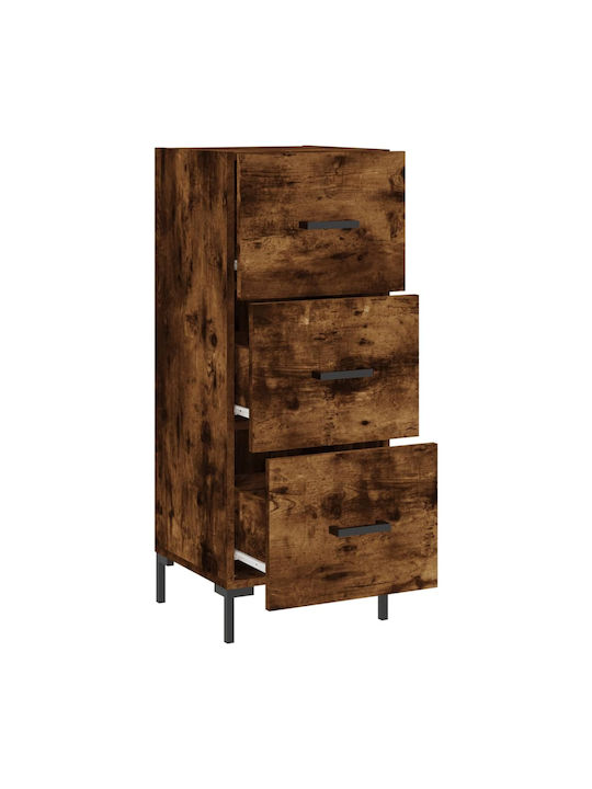 Drawers Storage Wooden with 3 Drawers L34.5xW34xH90cm