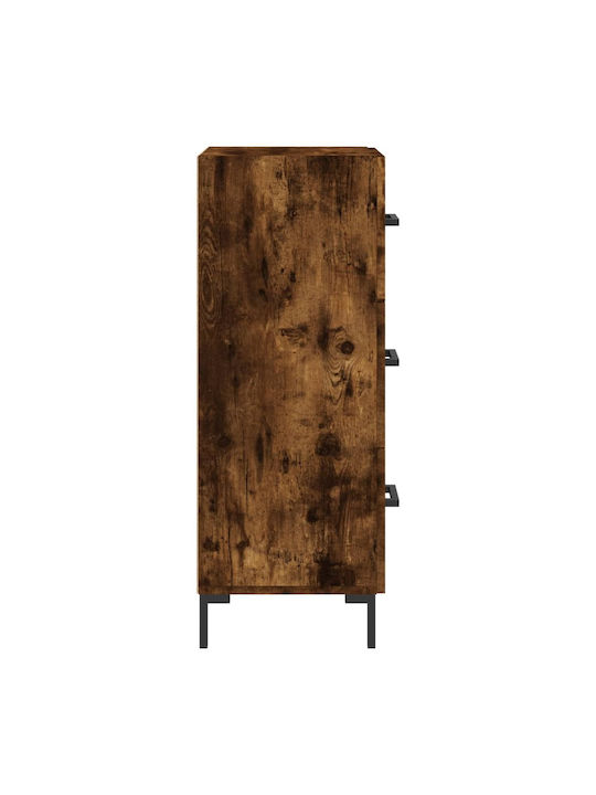 Drawers Storage Wooden with 3 Drawers L34.5xW34xH90cm