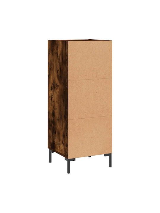Drawers Storage Wooden with 3 Drawers L34.5xW34xH90cm
