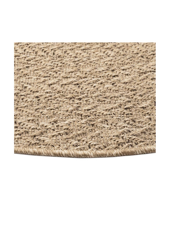 vidaXL Rug Outdoor Round Beige
