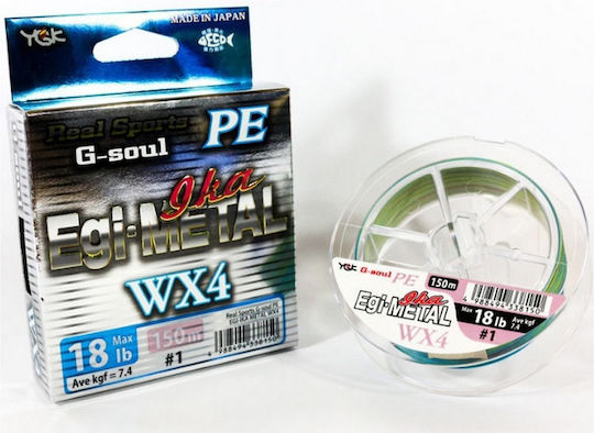 YGK G-Soul Egi Metal WX4 Νήμα Ψαρέματος 150m / 0.16mm