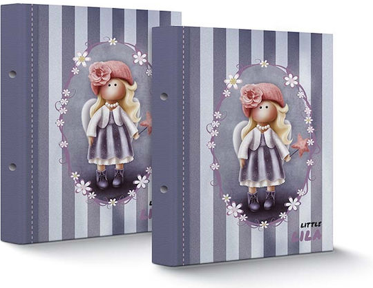Salko Paper Clipboard with 2 Rings 2/32 for Paper B5 Gray Little Girl 1pcs 7996