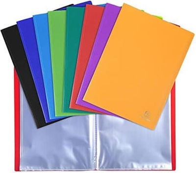 Exacompta Clipboard Flexible with 30 plastic sleeves Slides for Paper A4 (Μiscellaneous colours) 1pcs