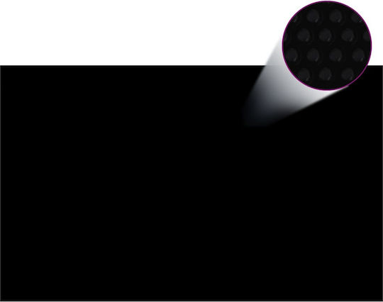 vidaXL Solar Rechteckige Poolabdeckung Poolabdeckung Schwarz 260x160 cm aus Polyethylen 260x160cm 1Stück