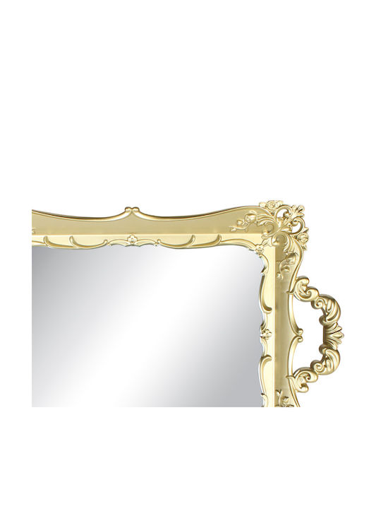 Keskor Plastic Rectangular Decorative Tray with Mirror 39x25cm
