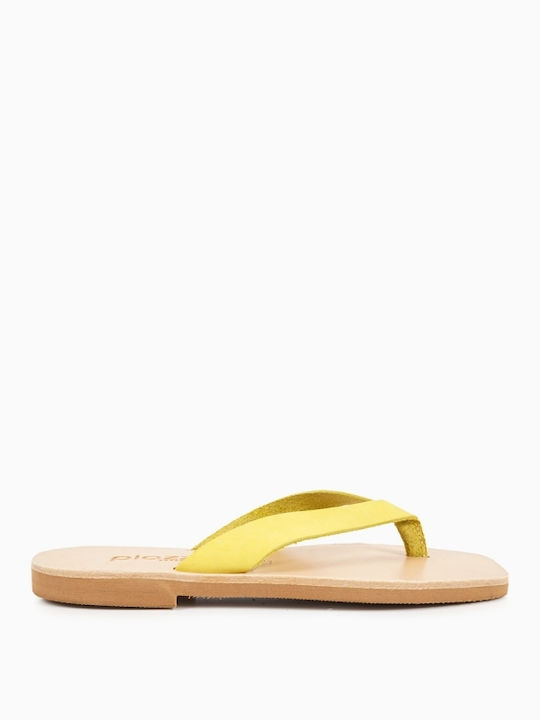 Piazza Shoes Leather Women's Sandals Yellow