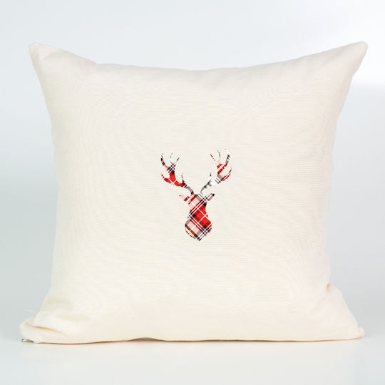 Borea Christmas Decorative Square Pillowcase CR-7 White 45x45cm