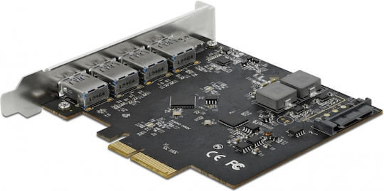 DeLock Κάρτα PCIe σε 5 θύρες Type-C / USB 3.2