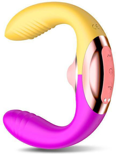 Action Two Lovers Couples Vibe 3 in 1 with Finger and Suction Vibrator Δονητής για Ζευγάρια