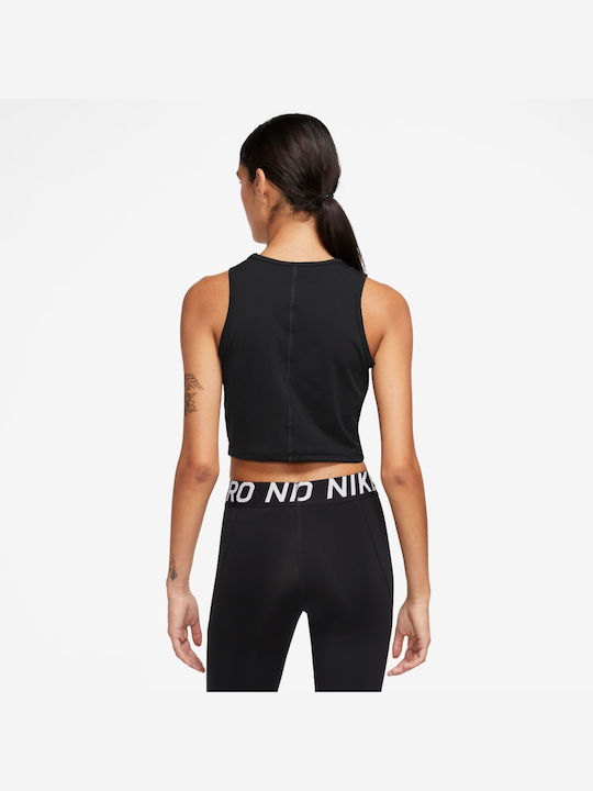 Nike Damen Sportliches Crop Top Ärmellos Schwarz