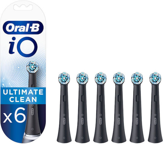 Oral-B iO Ultimate Clean Electric Toothbrush Replacement Heads Black Black Quantity 6pcs