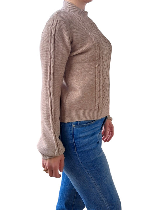 Remix Women's Long Sleeve Sweater Beige
