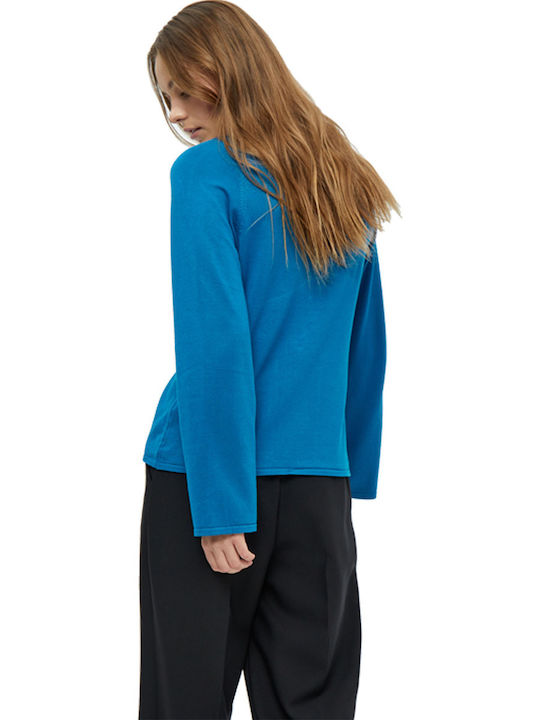 Peppercorn Tana Damen Langarm Pullover mit V-Ausschnitt Blau