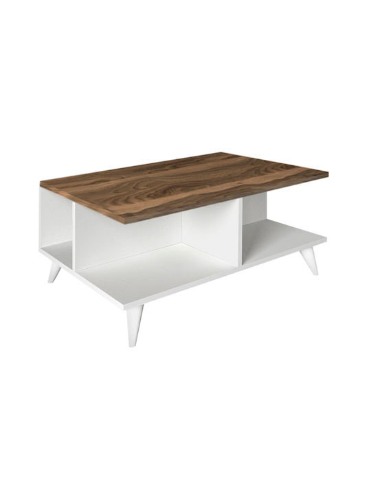 Rectangular Central Coffee Table Sedra Wooden Brown W90xL60xH38.6cm