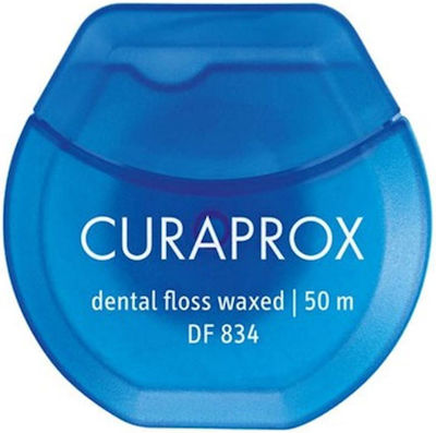 Curaprox DF 834 Waxed Dental Floss with Mint Flavour 50m