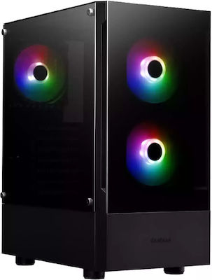 Gamdias Talos E3 Gaming Midi Tower Κουτί Υπολογιστή με Πλαϊνό Παράθυρο και RGB Φωτισμό Μαύρο