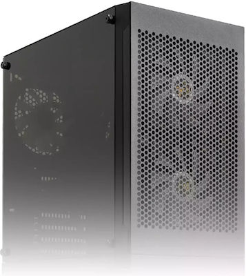 Gamdias Talos E3 Mesh Gaming Midi Tower Κουτί Υπολογιστή με Πλαϊνό Παράθυρο και RGB Φωτισμό Μαύρο