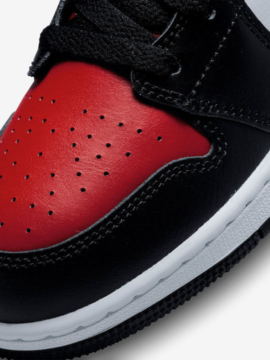 Air  1 Детски Спортни Обувки Running с Връзки Черни / Fire Red / Бели
