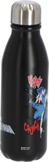 Spiderman Kids Water Bottle Spiderman Aluminium Black 600ml