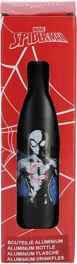 Spiderman Kids Water Bottle Spiderman Aluminium Black 600ml