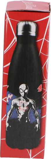 Spiderman Kids Water Bottle Spiderman Aluminium Black 600ml
