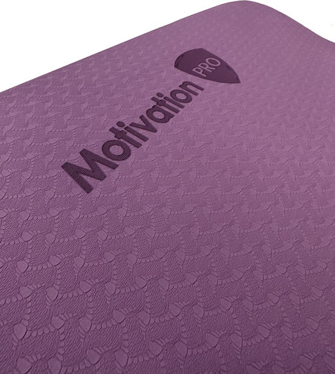 MotivationPro Exercise Mat Pink with Carry Strap (183x61cm)