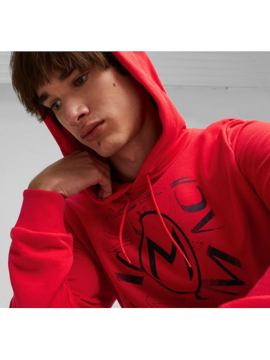 Puma Men's Sweatshirt with Hood Red