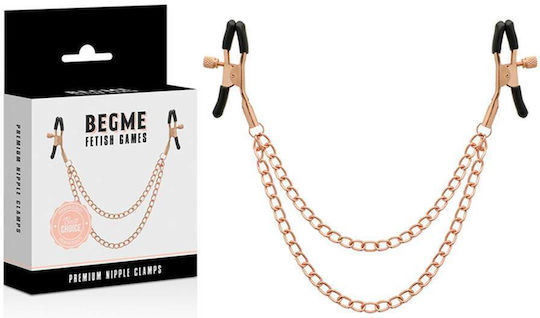 Dream Love BegMe Black Edition Premium Nipple Clamps Nipple Clamps in Pink Color
