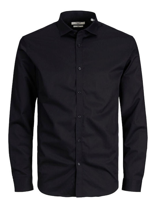 Long-sleeved Cotton Shirt Black