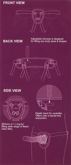 Nanma Sexxbian Harness with Dildo 20.3cm and Vibration in skin color