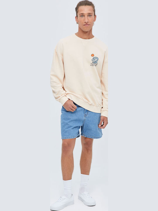 Sweatshirt with Hood Beige
