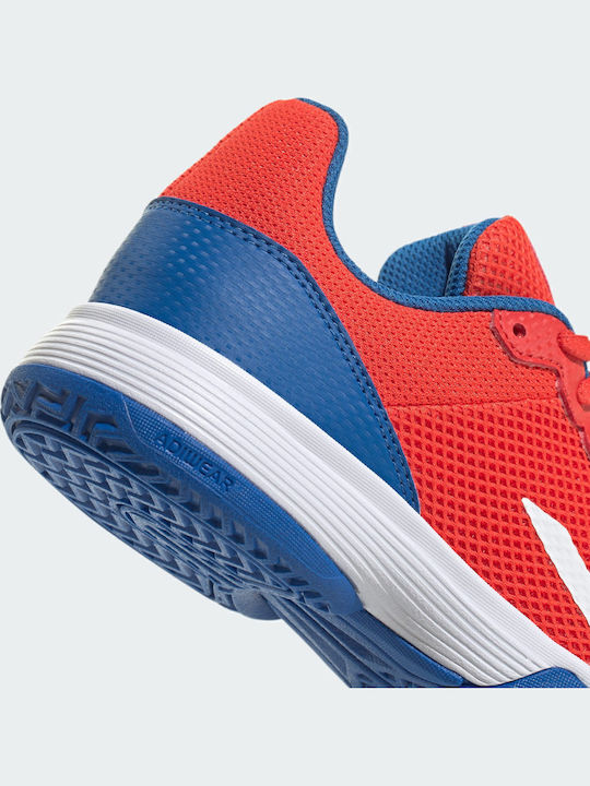 Courtflash Kids Sports Shoes Tennis with Laces Bright Red / Cloud White / Bright Royal